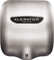 Excel Dryer - 1490 Watt Silver Finish Electric Hand Dryer - 110/120 Volts, 12.2 Amps, 11-3/4" Wide x 12-11/16" High x 6-11/16" Deep - Makers Industrial Supply