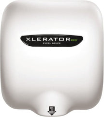 Excel Dryer - 500 Watt White Finish Electric Hand Dryer - 208/277 Volts, 2.2 Amps, 11-3/4" Wide x 12-11/16" High x 6-11/16" Deep - Makers Industrial Supply