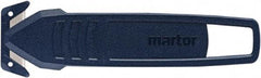 Martor USA - Recessed/Hook Blade Safety Utility Knife - Dark Blue Poly-Steel Handle, 1 Blade Included - Makers Industrial Supply