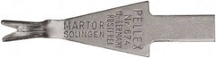 Martor USA - 10 Piece, Carbon Steel, Utility Knife Blade - 1.26" Long - Makers Industrial Supply