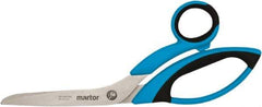 Martor USA - 3-7/50" LOC, 8-1/2" OAL Stainless Steel Blunt-Point Scissors - Ambidextrous, Fiberglass Offset Handle, For Fabrics, Paper, Heavy Weight Paper - Makers Industrial Supply