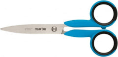 Martor USA - 2.2" LOC, 5.27" OAL Stainless Steel Blunt-Point Scissors - Ambidextrous, Fiberglass Straight Handle, For Fabrics, Paper, Heavy Weight Paper - Makers Industrial Supply