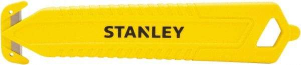 Stanley - Recessed/Concealed Fixed Blade Safety Cutter - 0.2145" Steel Blade, Yellow & Black Plastic Handle, 1 Blade Included - Makers Industrial Supply