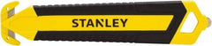 Stanley - Recessed/Concealed Fixed Blade Safety Cutter - 0.2145" Steel Blade, Yellow & Black Bi-Material Handle, 1 Blade Included - Makers Industrial Supply