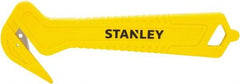 Stanley - Recessed/Concealed Fixed Blade Safety Cutter - 0.372" Steel Blade, Yellow & Black Plastic Handle, 1 Blade Included - Makers Industrial Supply