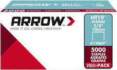 Arrow - 3/8" Wide High Carbon Steel Light-Duty Staples - 3/8" Leg Length - Makers Industrial Supply