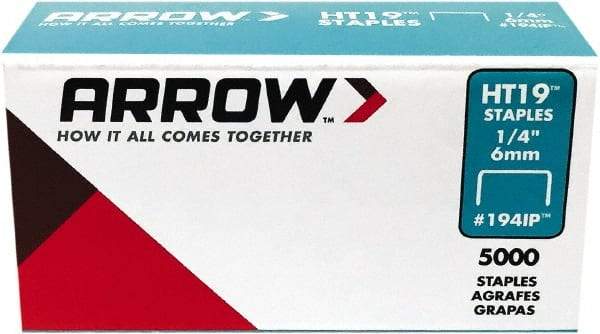 Arrow - 3/8" Wide High Carbon Steel Light-Duty Staples - 1/4" Leg Length - Makers Industrial Supply