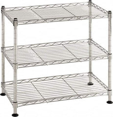 Sandusky Lee - 3 Shelf Wire Shelving Unit - 18" Wide x 10" Deep x 18" High, - Makers Industrial Supply