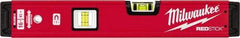 Milwaukee Tool - Magnetic 16" Long 2 Vial Box Beam Level - Aluminum, Red, 1 Level & 1 Plumb Vials - Makers Industrial Supply