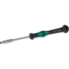 Wera - 3mm Solid Shaft Precision Nutdriver - Cushion Grip Handle, 6-1/4" OAL - Makers Industrial Supply