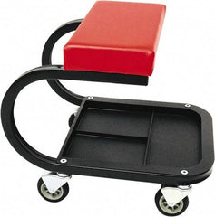 Whiteside - 440 Lb Capacity, 4 Wheel Creeper Seat with Tray - Steel, 15-1/2" Long x 19" High x 14" Wide - Makers Industrial Supply