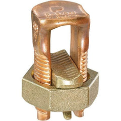 Panduit - 8 AWG, Copper Wire Compatible, Copper Alloy, Hex Split Bolt Connector - 3-3/4" OAL, 1.03" Wire Slot Diam, 26.162" Head Width - Makers Industrial Supply