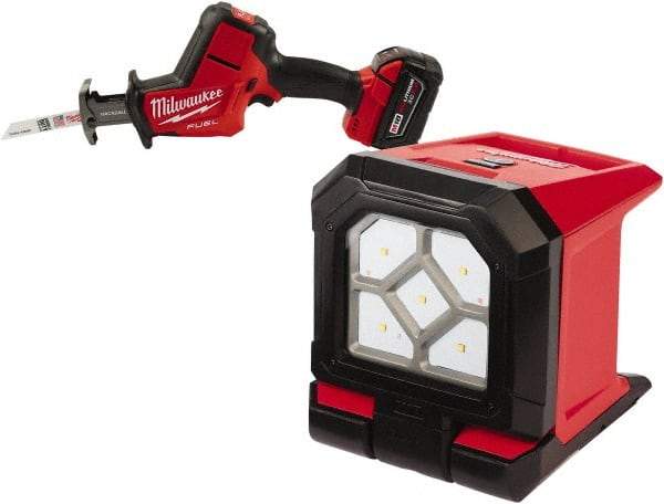 Milwaukee Tool - 18V, 0 to 3,000 SPM, Cordless Reciprocating Saw - 7/8" Stoke Length, Lithium-Ion Batteries Included - Makers Industrial Supply