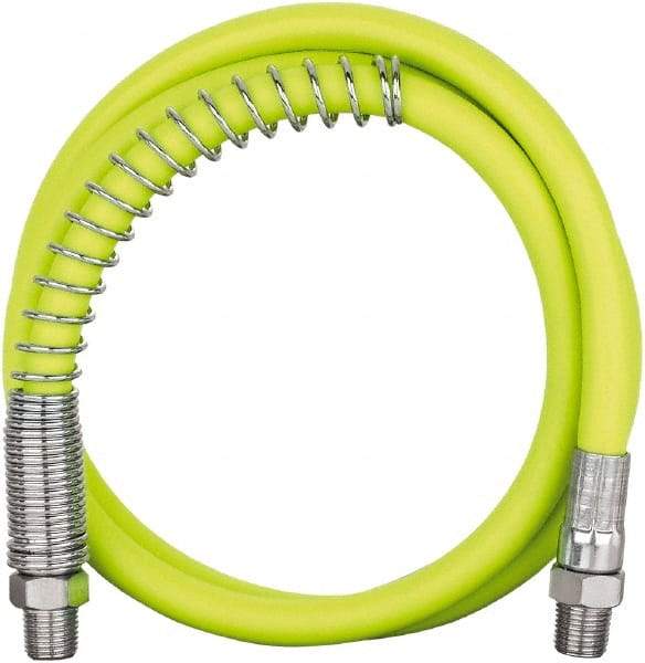 Legacy - 3' Long, 10,000 psi Operating Pressure, Rubber Grease Gun Hose - 1/8 NPT, 10,000 psi Burst Pressure - Makers Industrial Supply