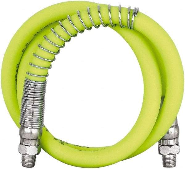 Legacy - 3' Long, 10,000 psi Operating Pressure, Rubber Grease Gun Hose - 3/16 NPT, 10,000 psi Burst Pressure - Makers Industrial Supply