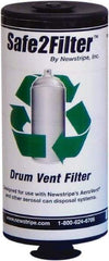 Made in USA - Trash Compactor/Crusher Carbon Filter Assembly - 4" Wide x 4" Long x 9" High, For Any 55 or 30 Gal Drum, 10004840 Aerovent Can Disposal Systems - Makers Industrial Supply