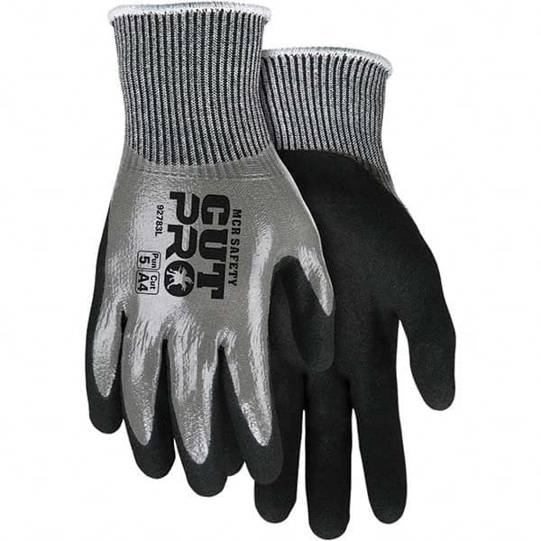 MCR Safety - Size XL, ANSI Cut Lvl A4, Puncture Lvl 5, Abrasion Lvl 4, Nitrile Coated Cut & Puncture Resistant Gloves - Makers Industrial Supply