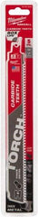 Milwaukee Tool - 9" Long x 1" Thick, Carbide Reciprocating Saw Blade - Straight Profile, 7 TPI, Toothed Edge, Universal Shank - Makers Industrial Supply