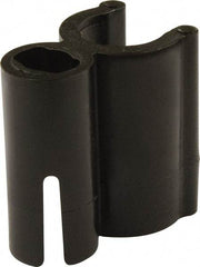 Mag-Mate - 3/8 Hose OD, Tube Support Clip Strip - Black, 1 Slot, 1-1/2" OAL, Use with 3/8" Hose - Makers Industrial Supply