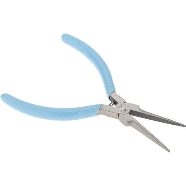 Xcelite - 1-3/4" Jaw Length x 15/32" Jaw Width, Long Needle Nose Comfort Grip Pliers - Serrated Jaw, Bi-Material Cushion Handle - Makers Industrial Supply