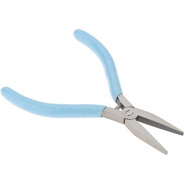 Xcelite - 5" Jaw Length x 7/16" Jaw Width, Long Flat Nose Comfort Grip Pliers - Smooth Jaw, Bi-Material Cushion Handle - Makers Industrial Supply