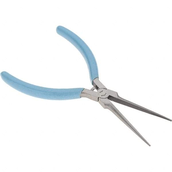 Xcelite - 2-5/16" Jaw Length x 15/32" Jaw Width, Long Nose Comfort Grip Pliers - Serrated Jaw, Bi-Material Cushion Handle - Makers Industrial Supply