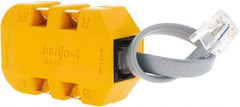 Fluke Networks - Yellow Electrical Test Equipment Modular Adapter - Use with Telephone Test Sets - Makers Industrial Supply