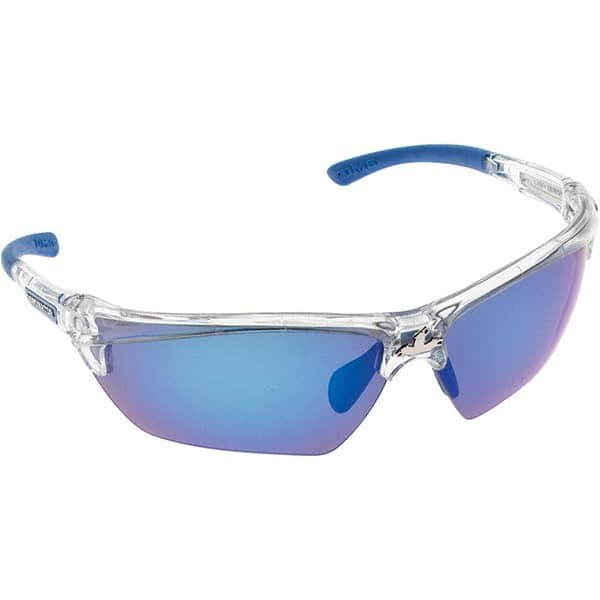 MCR Safety - Blue Mirror Lenses, Framed Dual Lens Safety Glasses - Makers Industrial Supply