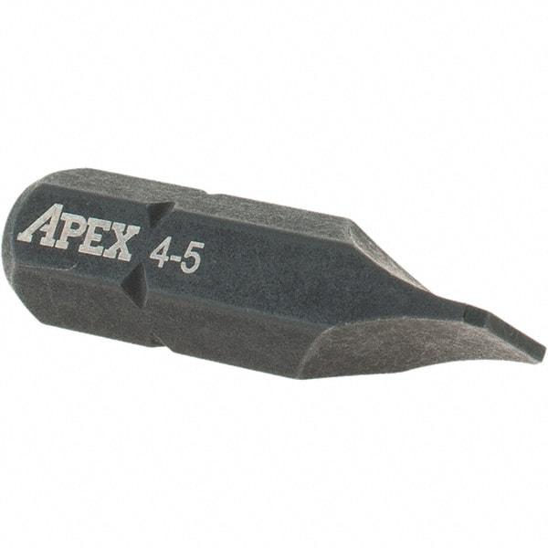 Apex - 1/4" Blade Width, 1/4" Drive, Slotted Screwdriver Bit - 1" OAL - Makers Industrial Supply