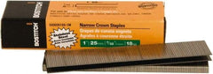 Stanley Bostitch - 1" Long x 7/32" Wide, 18 Gauge Narrow Crown Construction Staple - Steel, Chisel Point - Makers Industrial Supply