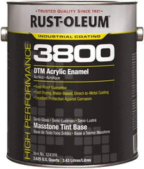 Rust-Oleum - 1 Gal Masstone Tint Base Semi Gloss Finish Acrylic Enamel Paint - 150 to 270 Sq Ft per Gal, Interior/Exterior, Direct to Metal - Makers Industrial Supply