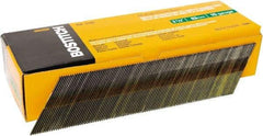 Stanley Bostitch - 15 Gauge 0.07" Shank Diam 2-1/2" Long Finishing Nails for Power Nailers - Steel, Bright Finish, Smooth Shank, Angled Stick Adhesive Collation, Round Head, Chisel Point - Makers Industrial Supply