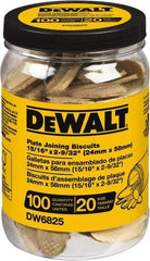 DeWALT - Size 20 Biscuits - 100 Pieces, Tube - Makers Industrial Supply