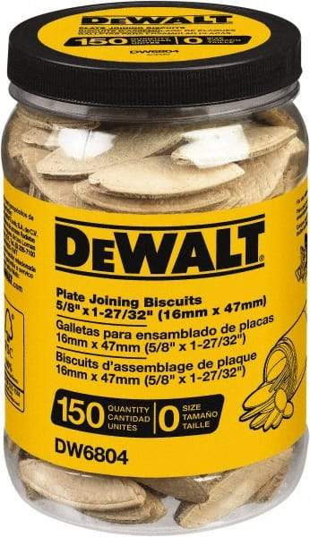 DeWALT - Size 0 Biscuits - 150 Pieces, Tube - Makers Industrial Supply