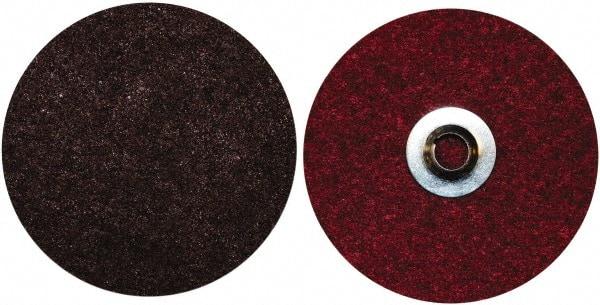 Norton - 7" Medium Grade Aluminum Oxide Deburring Disc - 5/8-11 Threaded Center Hole, Quick Change Connection, Maroon, 85,000 Max RPM - Makers Industrial Supply