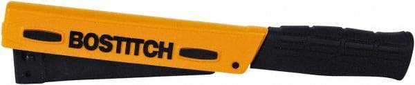 Stanley Bostitch - Manual Hammer Tacker - 1/4, 5/16, 3/8" Staples, 84 Lb Capacity, Yellow, Aluminum Die Cast - Makers Industrial Supply