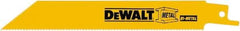 DeWALT - 12" Long x 3/4" Thick, Bi-Metal Reciprocating Saw Blade - Straight Profile, 10 to 14 TPI, Toothed Edge, Tang Shank - Makers Industrial Supply