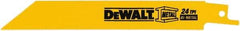 DeWALT - 4" Long x 3/4" Thick, Bi-Metal Reciprocating Saw Blade - Straight Profile, 24 TPI, Toothed Edge, Tang Shank - Makers Industrial Supply