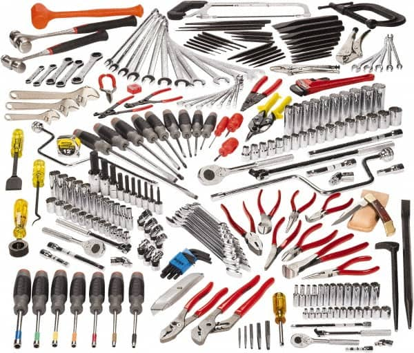 Proto - 229 Piece 1/4, 3/8 & 1/2" Drive Master Tool Set - Comes in Top Chest - Makers Industrial Supply