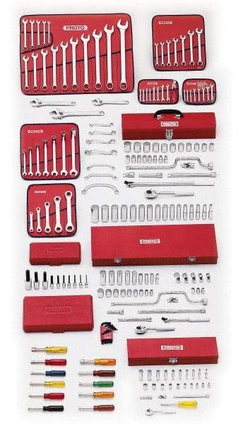 Proto - 194 Piece 1/4, 3/8 & 1/2" Drive Master Tool Set - Comes in Top Chest - Makers Industrial Supply