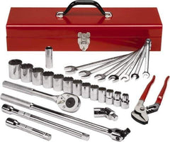 Proto - 27 Piece 3/4 & 1" Drive Master Tool Set - Comes in Tool Box - Makers Industrial Supply