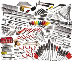 Proto - 334 Piece 1/4, 3/8 & 1/2" Drive Master Tool Set - Comes in Roller Cabinet - Makers Industrial Supply