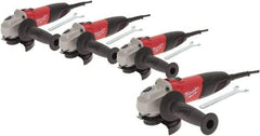 Milwaukee Tool - 4-1/2" Wheel Diam, 11,000 RPM, Corded Angle & Disc Grinder - 5/8-11 Spindle, 120 Volts, 7 Amps, Front Exhaust - Makers Industrial Supply