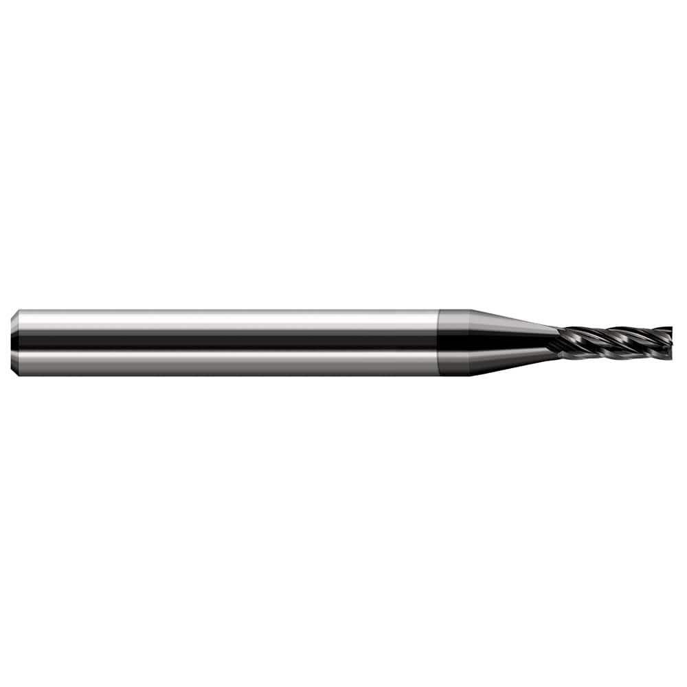 Harvey Tool - 0.005", 1/64" LOC, 1/8" Shank Diam, 1-1/2" OAL, 4 Flute, Solid Carbide Square End Mill - Exact Industrial Supply