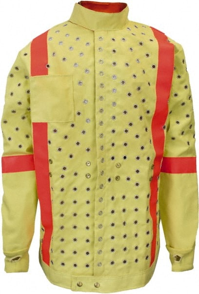 National Safety Apparel - Size XL Yellow Cut Resistant & High Visibility Jacket - Exact Industrial Supply