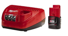 Milwaukee Tool - 12 Volt, 1 Battery Lithium-Ion Power Tool Charger - Battery Included - Makers Industrial Supply