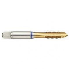 42433 2B 4-Flute PM Cobalt Blue Ring Spiral Point Plug Tap-TiN - Makers Industrial Supply