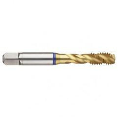 M18x2.5 6H 4-Flute PM Cobalt Blue Ring Semi-Bottoming 40 degree Spiral Flute Tap-TiN - Makers Industrial Supply