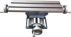 Interstate - 6-1/8" Table Width x 18-5/8" Table Length, 9" Cross Travel x 13" Longitudinal Travel, Slide Machining Table - 5.28" Overall Height, Two 1/2" Longitudinal T Slots - Makers Industrial Supply