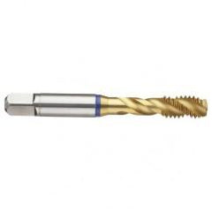 1-8 2B 4-Flute PM Cobalt Blue Ring Semi-Bottoming 40 degree Spiral Flute Tap-TiN - Makers Industrial Supply